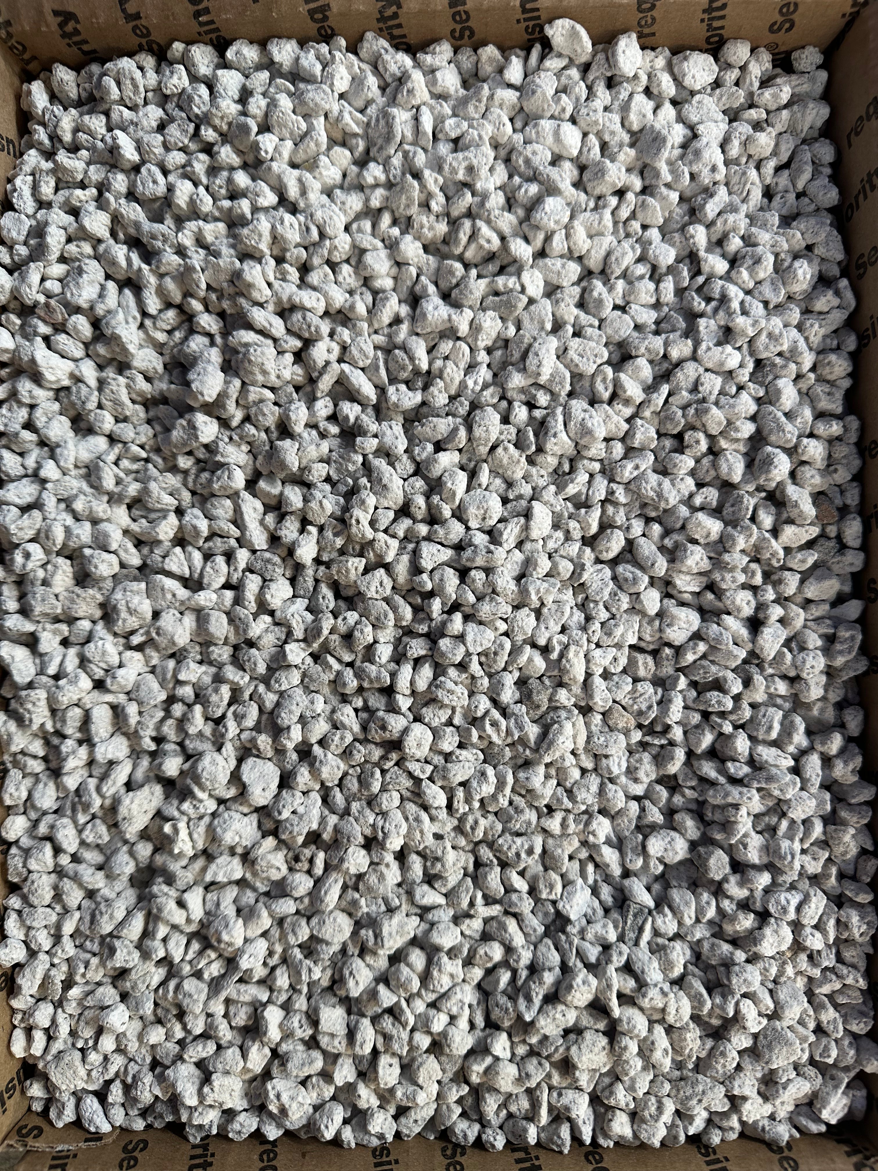 8.5L, ~9lbs 1/8"-3/8" pumice